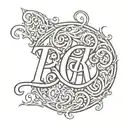 I need a tattoo made, something that represents strength and protection, with the letters Ezra in it tattoo design idea
