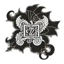 I need a tattoo made, something that represents strength and protection, with the letters Ezra in it tattoo design idea