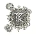 I need a tattoo made, something that represents strength and protection, with the letters Ezra in it tattoo design idea