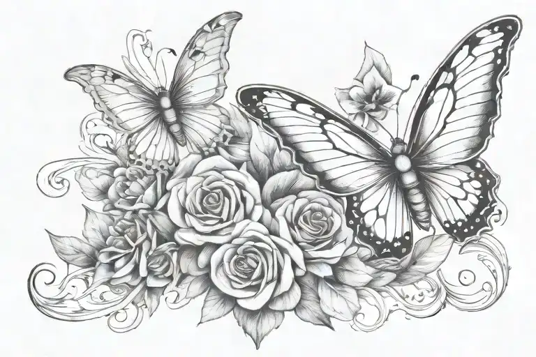 with name Lynn marie tattoo design idea