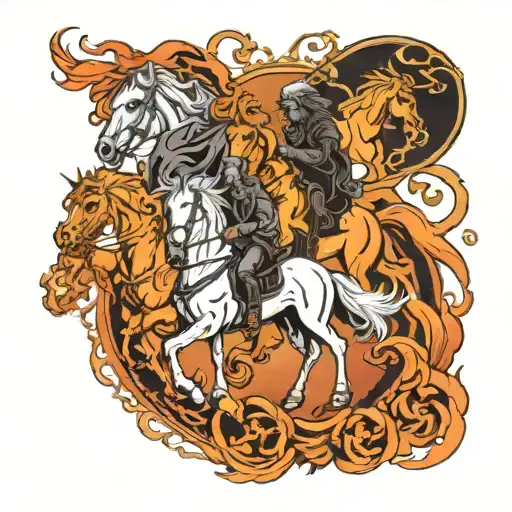 four horsemen of the apocalypse tattoo design idea