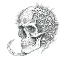 gaia skull tattoo design idea
