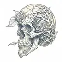 gaia skull tattoo design idea