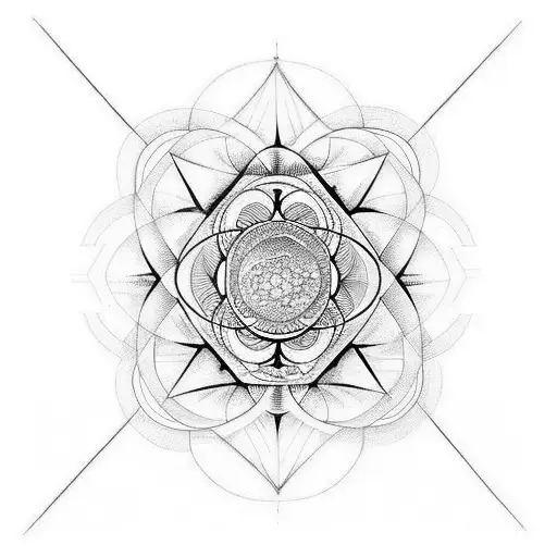 sacred geometry sleeve tattoo design idea