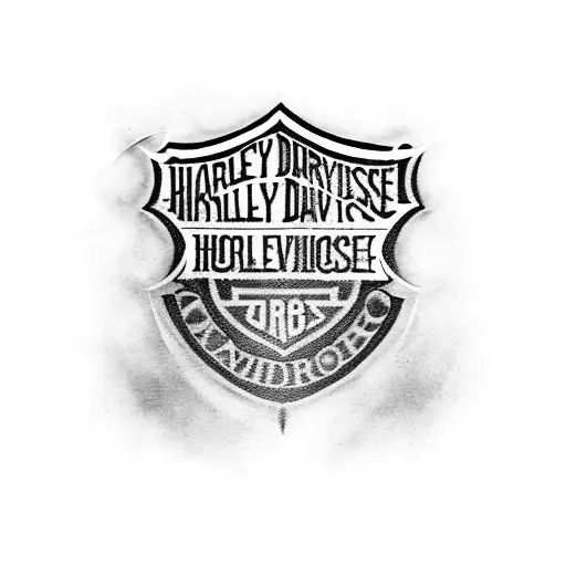 Harley Davidson bar and shield tattoo design idea
