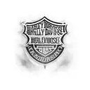Harley Davidson bar and shield tattoo design idea