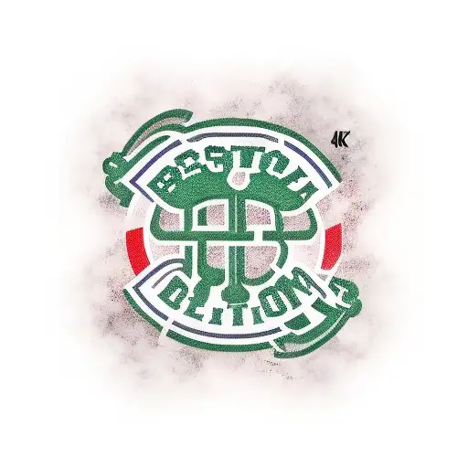New School "Boston Celtics" SemiPermanent Tattoos BlackInk AI