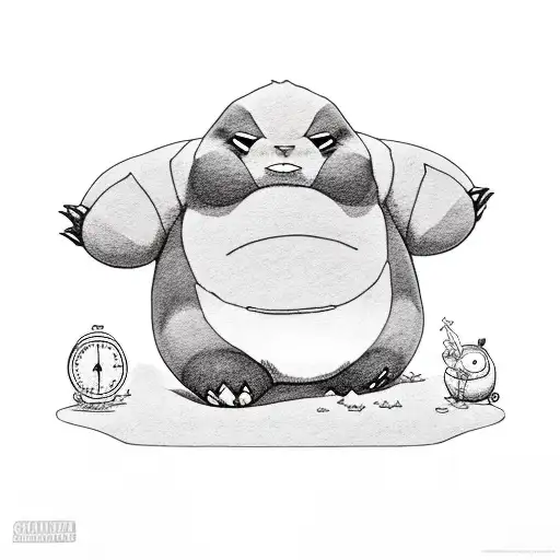 snorlax  tattoo design idea