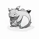 snorlax  tattoo design idea