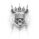 crown strength water soul tattoo design idea