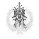 crown strength water soul tattoo design idea