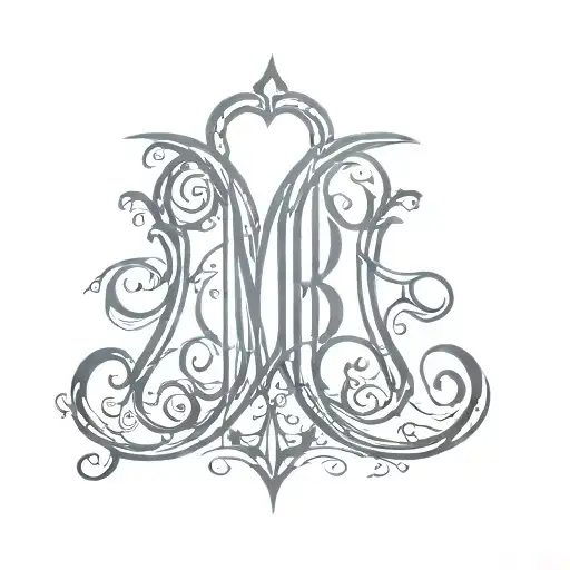 MB monogram style tattoo tattoo design idea
