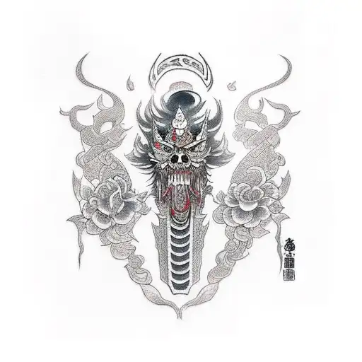 tres espadas tattoo design idea