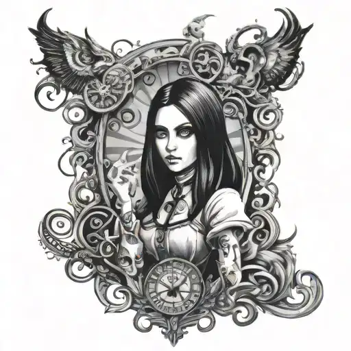 alice madness returns tattoo design idea