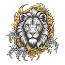 Daniel and the lions den tattoo design idea