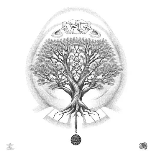Tree of Life Celtic  tattoo design idea