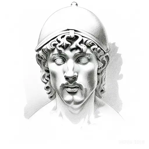 tragedy and comedy, greek sculpture tattoo design idea