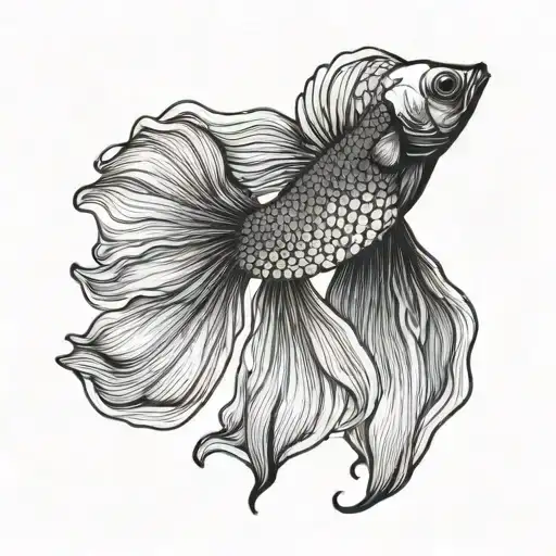 Betta fish tattoo design idea