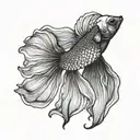 Betta fish tattoo design idea