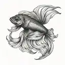 Betta fish tattoo design idea