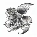 Betta fish tattoo design idea
