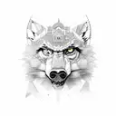 lobo e lua tattoo design idea