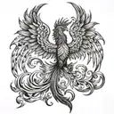 phoenix warrior  tattoo design idea