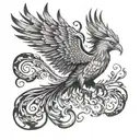 phoenix warrior  tattoo design idea