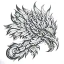 phoenix warrior  tattoo design idea