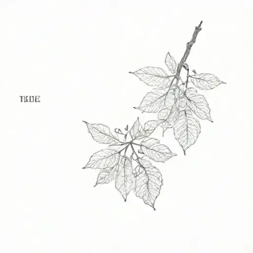 a cocoa tree tattoo design idea