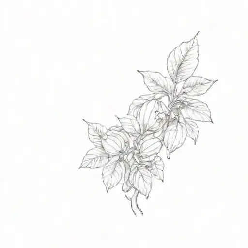 a cocoa tree tattoo design idea