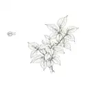 a cocoa tree tattoo design idea