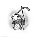 elfo com um arco e flecha  tattoo design idea