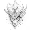 elfo com um arco e flecha  tattoo design idea