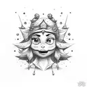 elfo com um arco e flecha  tattoo design idea