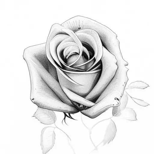 The name "Florence" with a rose tattoo design idea