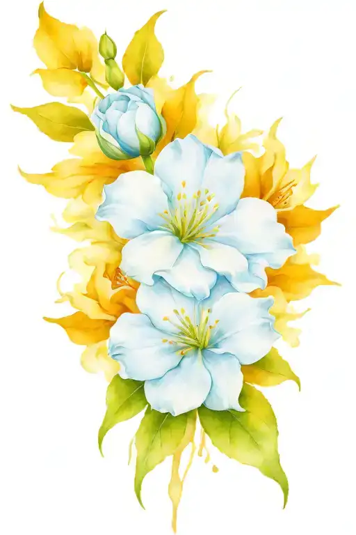 october august december june birth flowers blooming tattoo design idea