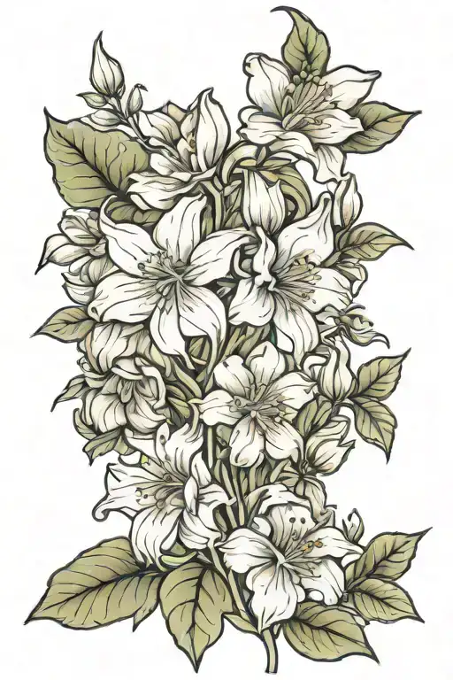 october august december june birth flowers blooming tattoo design idea