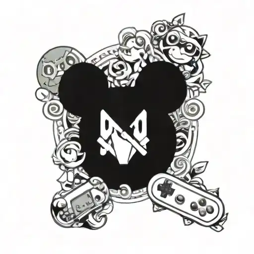 Nintendo characters tattoo design idea
