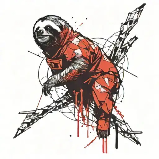 sin of sloth tattoo design idea