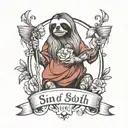 sin of sloth tattoo design idea