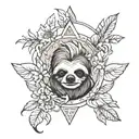 sin of sloth tattoo design idea