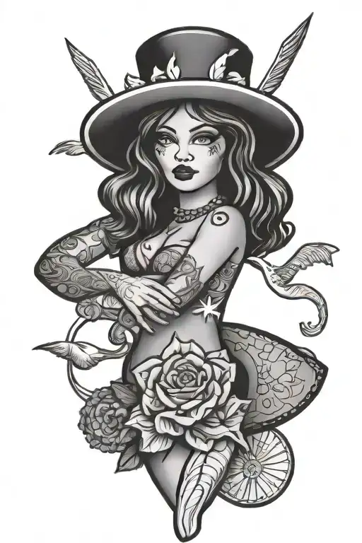 long beach loteria tattoo design idea