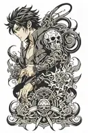 solo leveling anime tattoo design idea