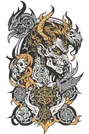 solo leveling anime tattoo design idea