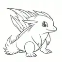 Fine line of the Pokémon Cyndaquil tattoo design idea