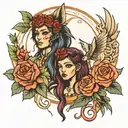 Mikey and kali tattoo design idea