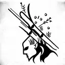 warrior with weapons tattoo design idea