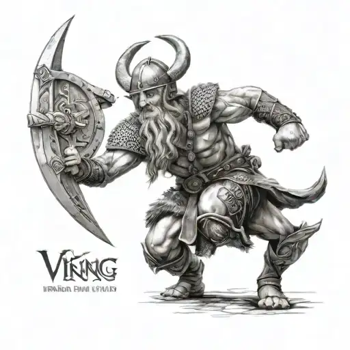 viking warrior tattoo design idea