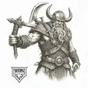 viking warrior tattoo design idea